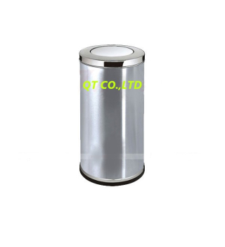 Thùng Rác Inox Tròn Nắp Lật – Nhỏ Ø250x610mm