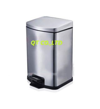 Thùng Rác Inox Chữ Nhật Đạp Chân 15 Lít 285 x 330 x 395 mm